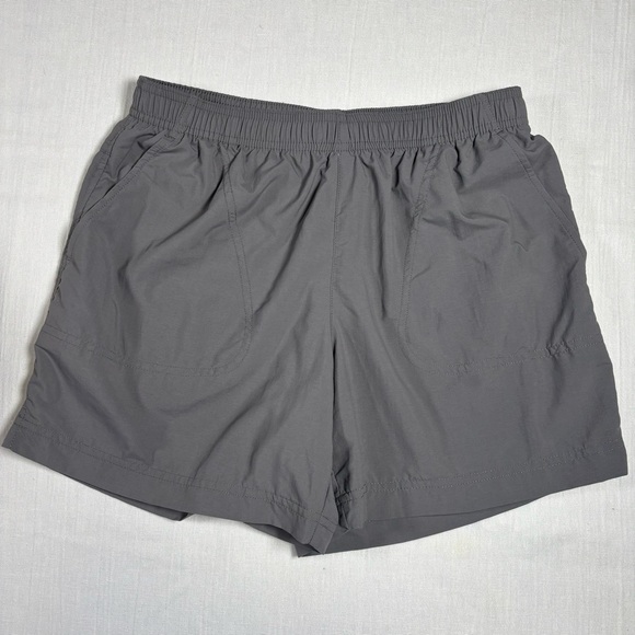 Columbia Pull-On Shorts 5" Inseam Nylon Shorts-Gray-Women Small - Picture 1 of 5